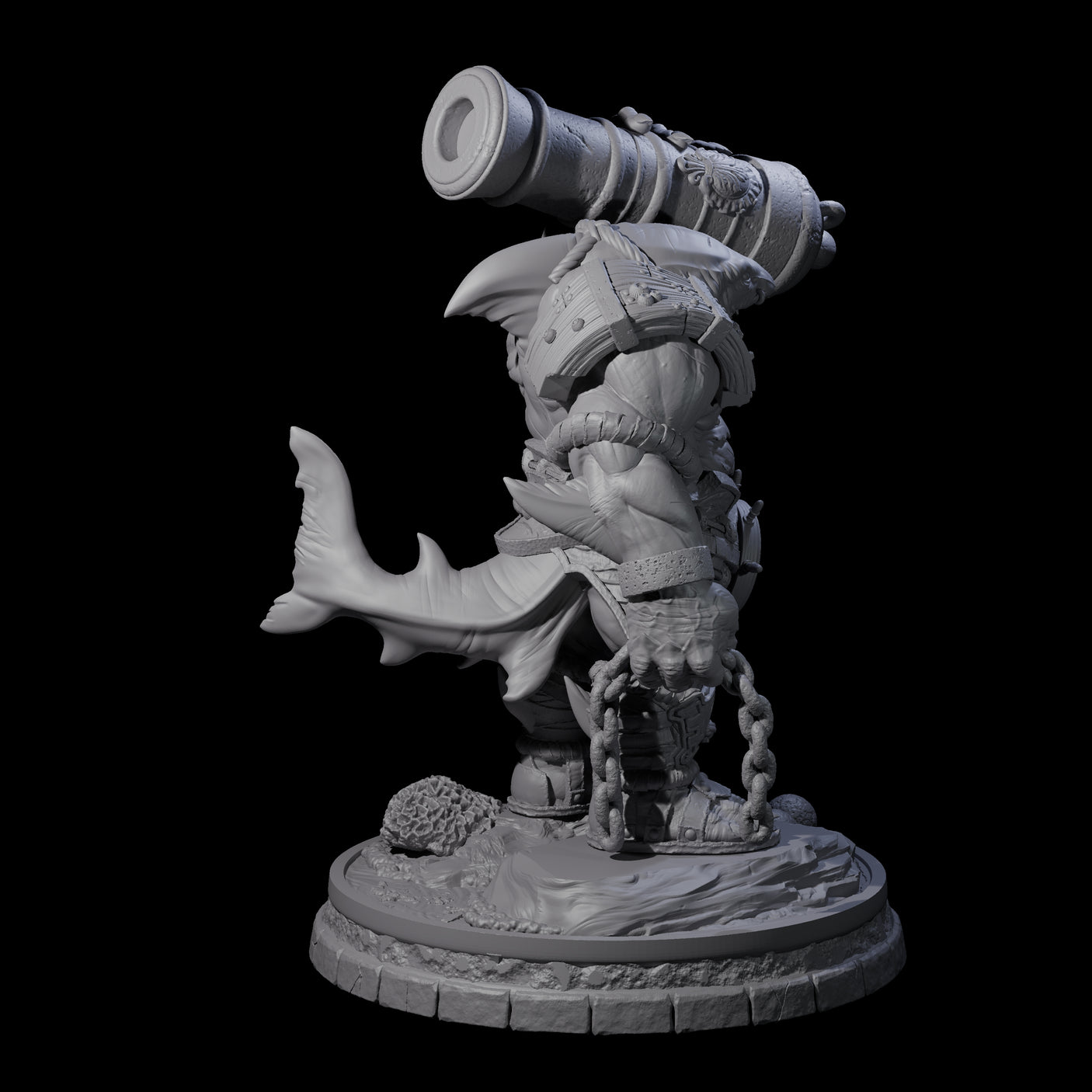 Dripping Sharkin O Miniature for Dungeons and Dragons, Pathfinder or other TTRPGs
