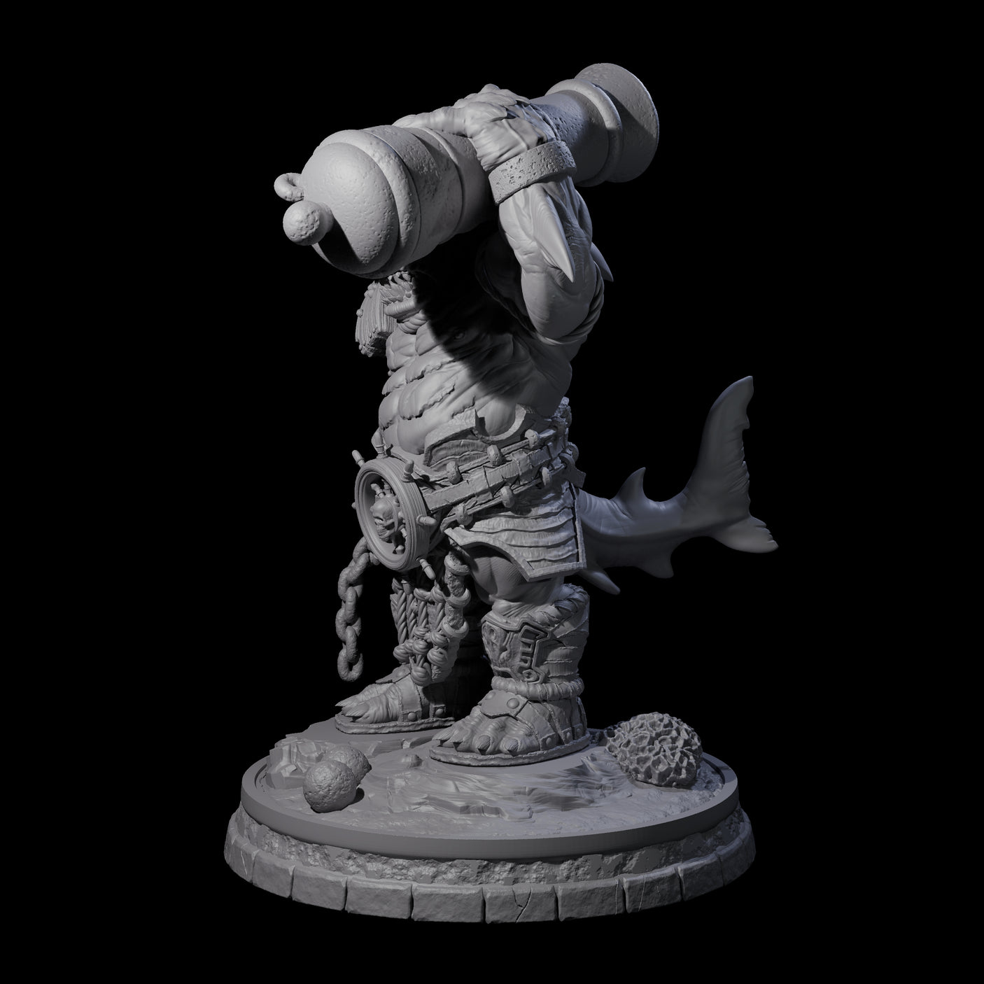 Dripping Sharkin O Miniature for Dungeons and Dragons, Pathfinder or other TTRPGs