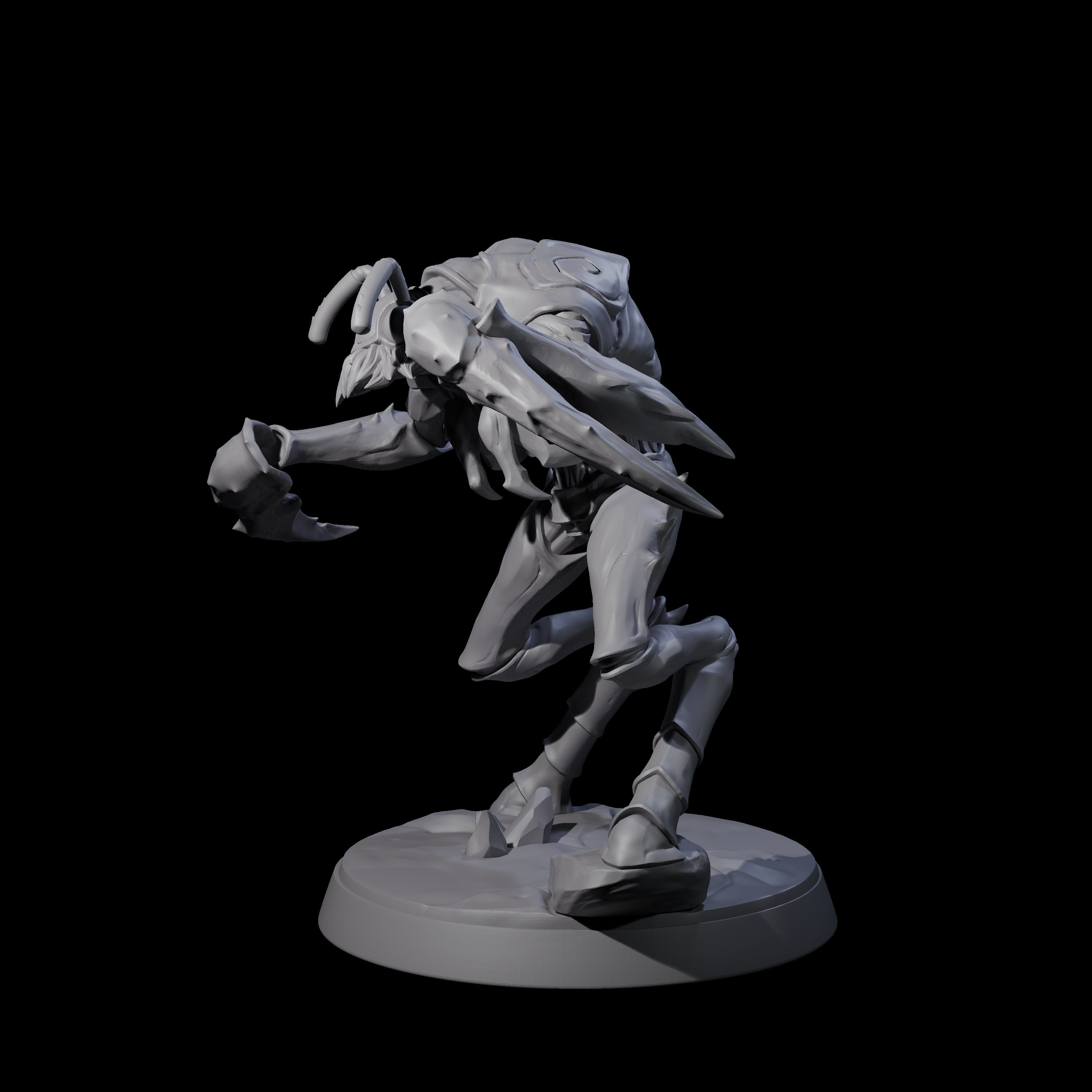 Droning Thri-kreen Thrall B Miniature for Dungeons and Dragons, Pathfinder or other TTRPGs