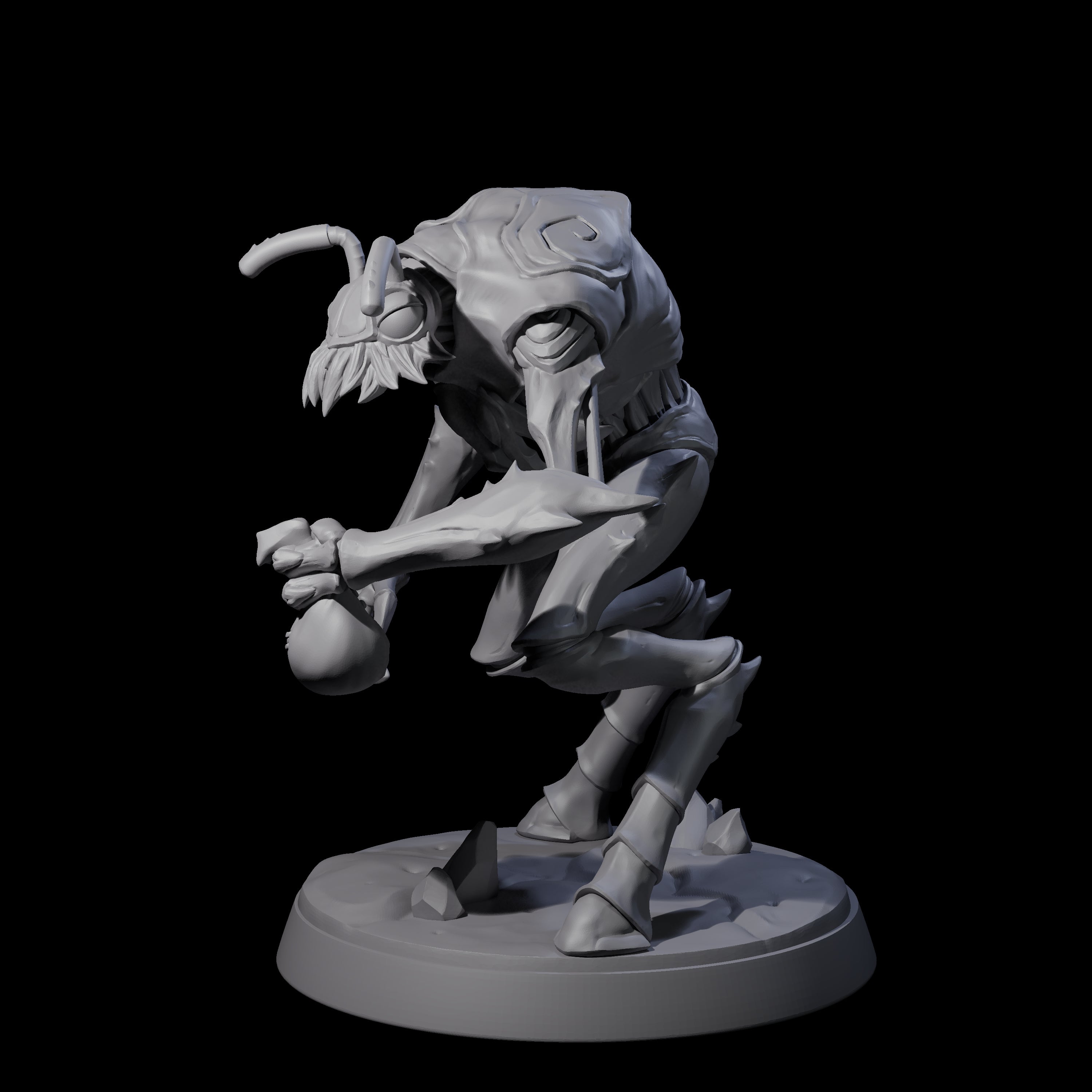 Droning Thri-kreen Thrall C Miniature for Dungeons and Dragons, Pathfinder or other TTRPGs