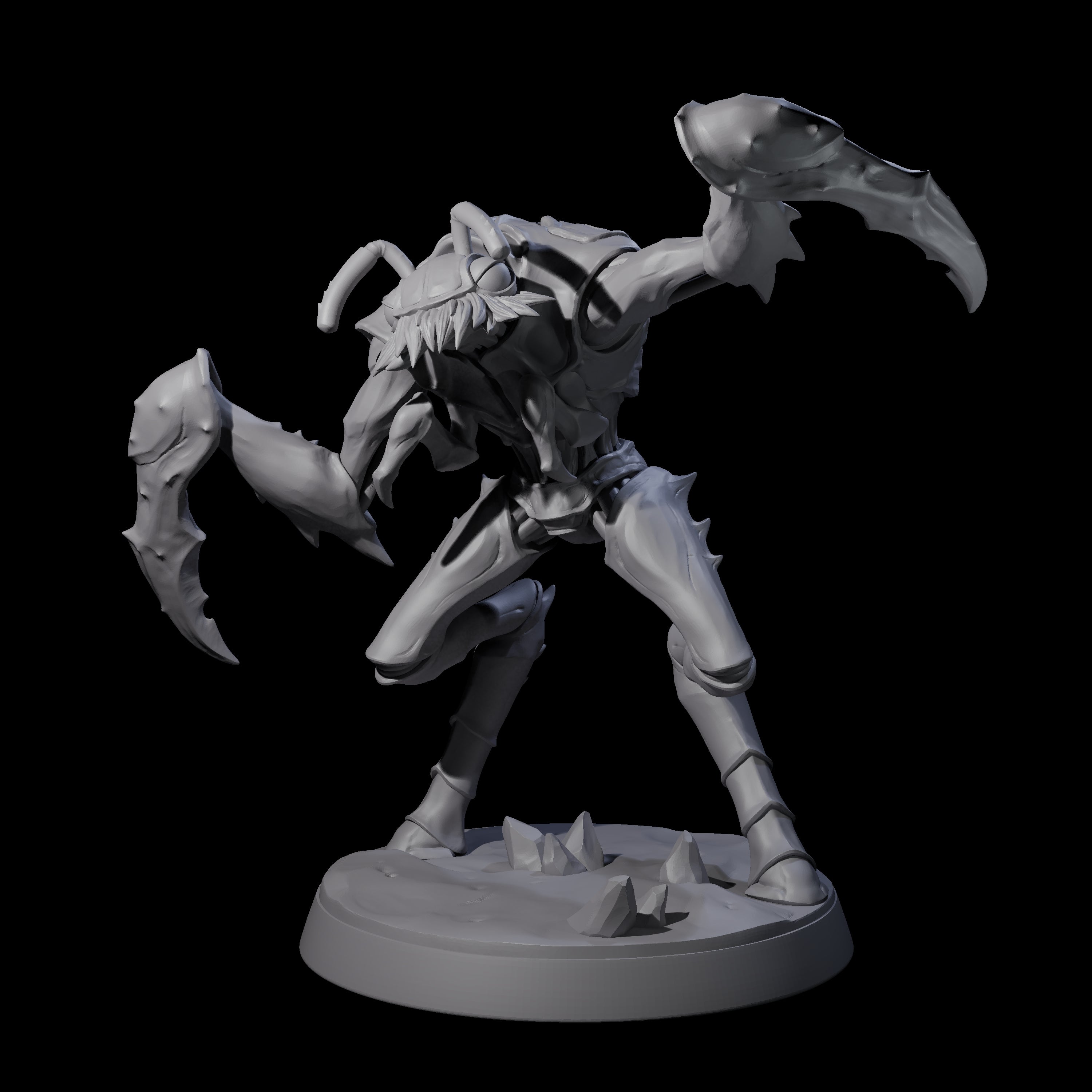 Droning Thri-kreen Thrall E Miniature for Dungeons and Dragons, Pathfinder or other TTRPGs