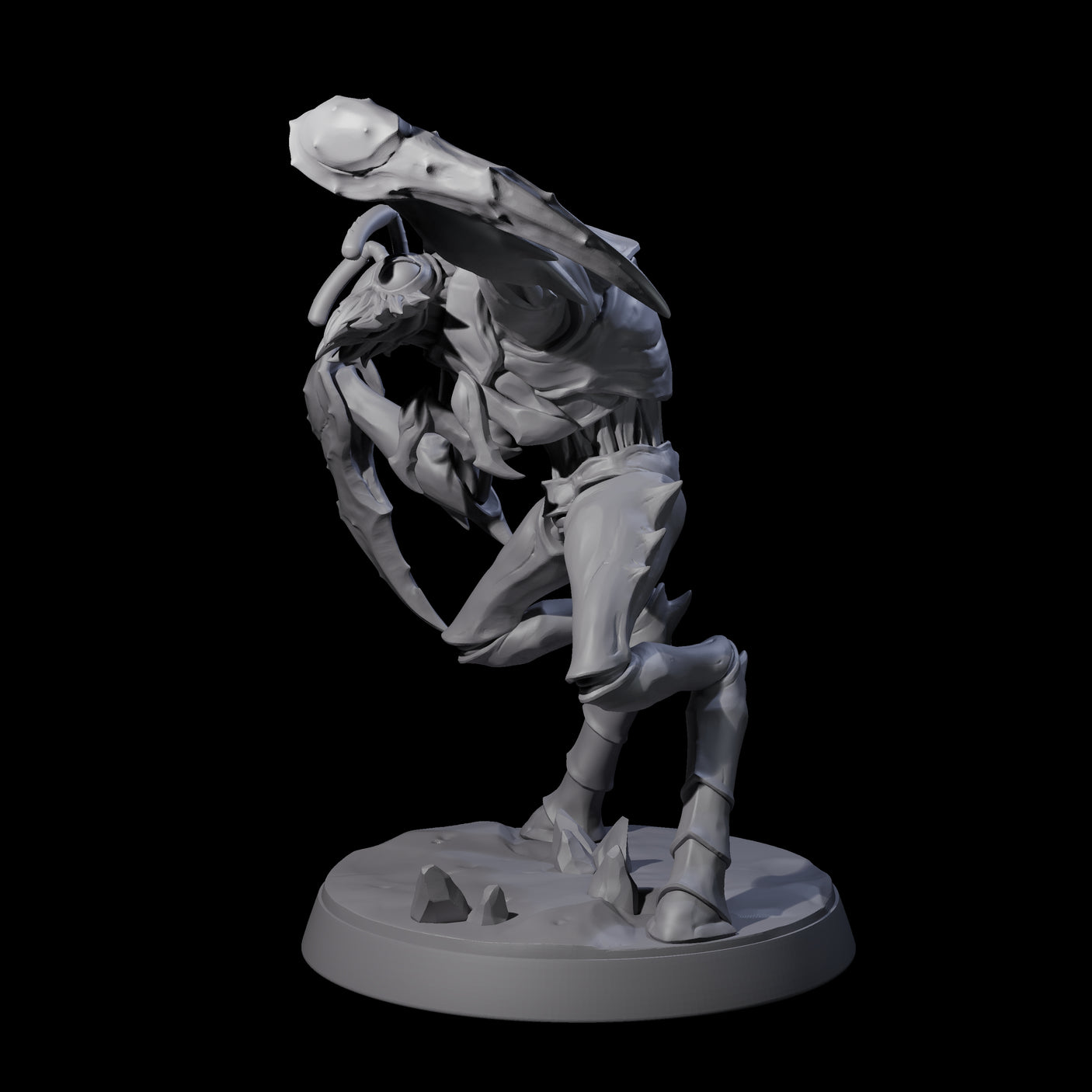 Droning Thri-kreen Thrall E Miniature for Dungeons and Dragons, Pathfinder or other TTRPGs
