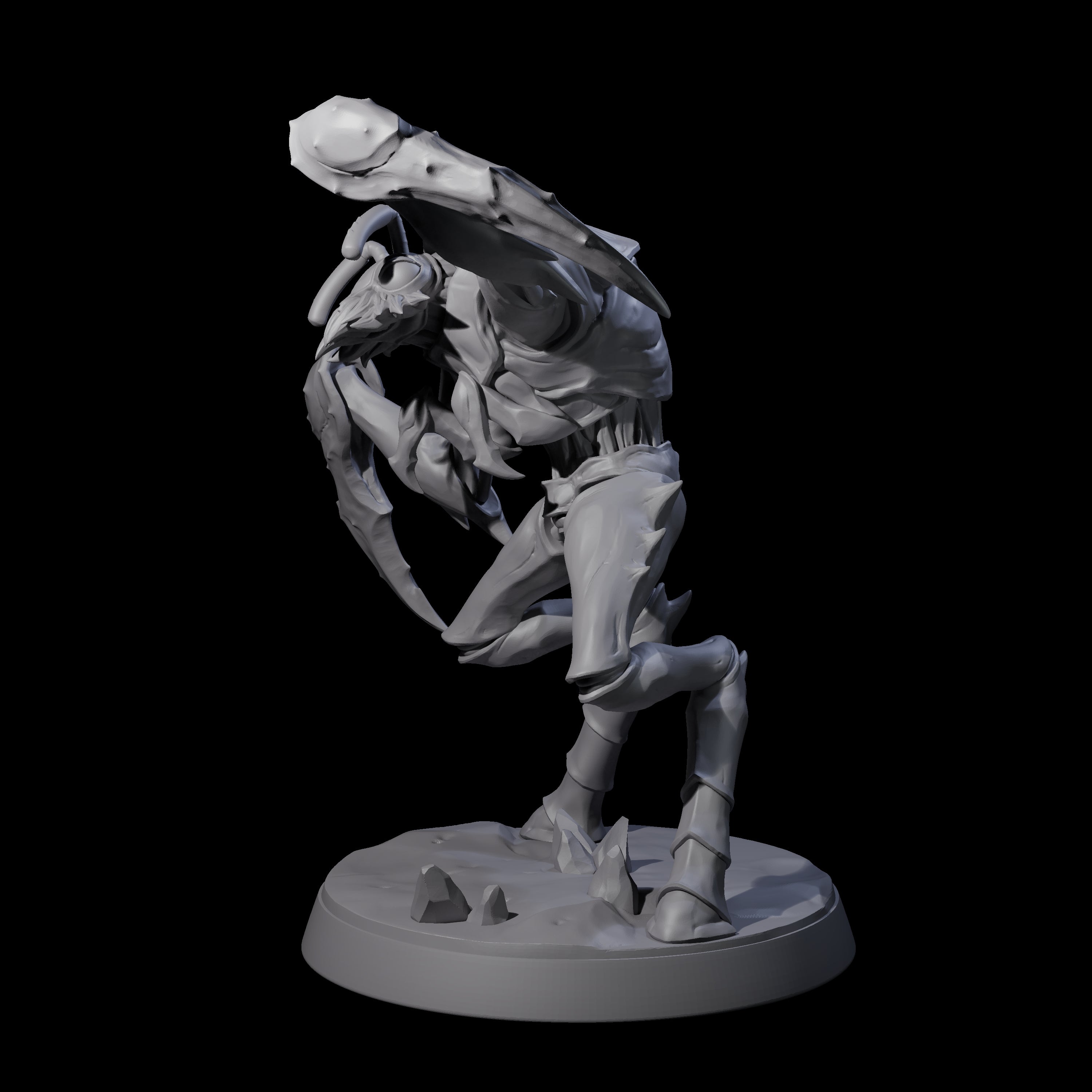 Droning Thri-kreen Thrall E Miniature for Dungeons and Dragons, Pathfinder or other TTRPGs