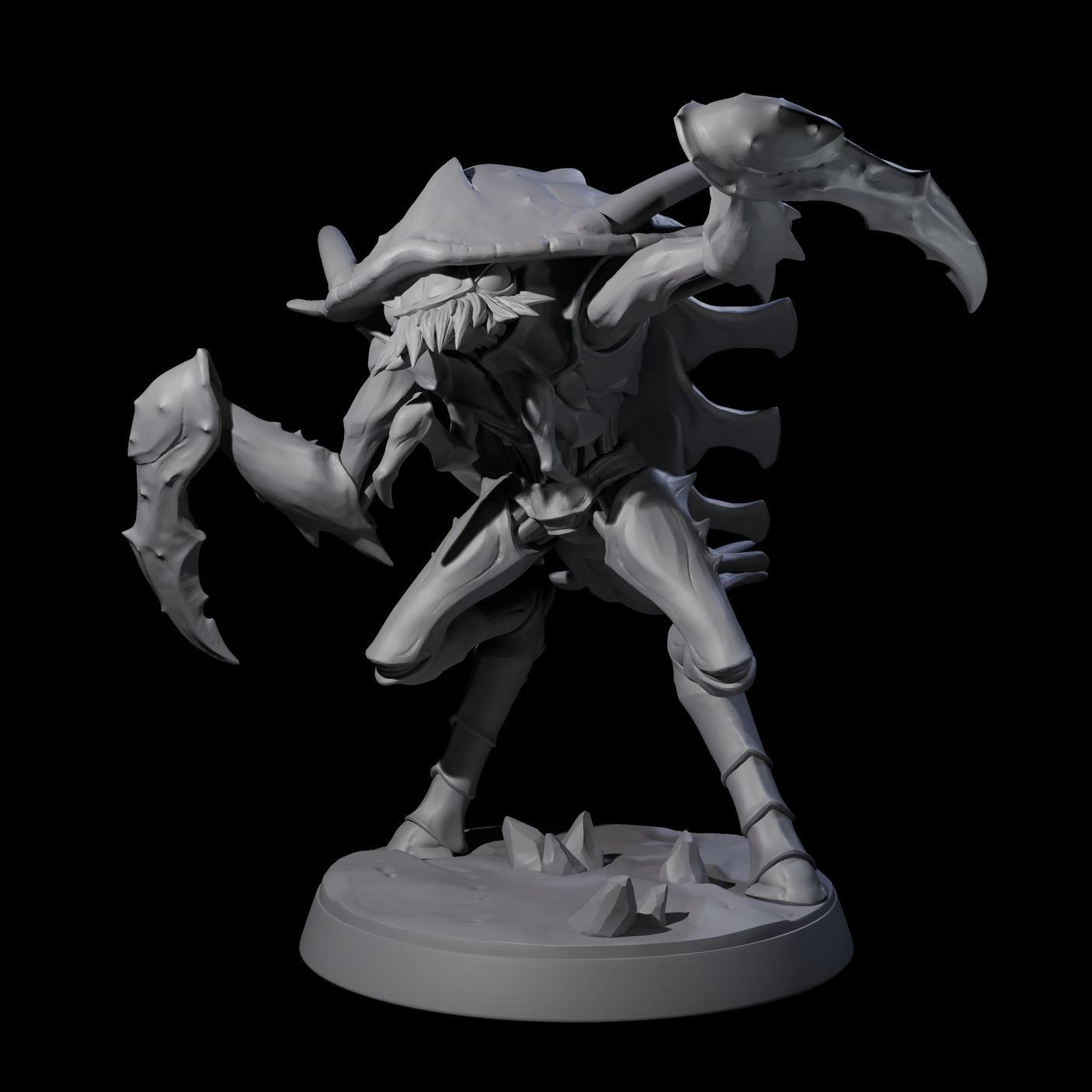 Droning Thri-kreen Thrall E Miniature for Dungeons and Dragons, Pathfinder or other TTRPGs