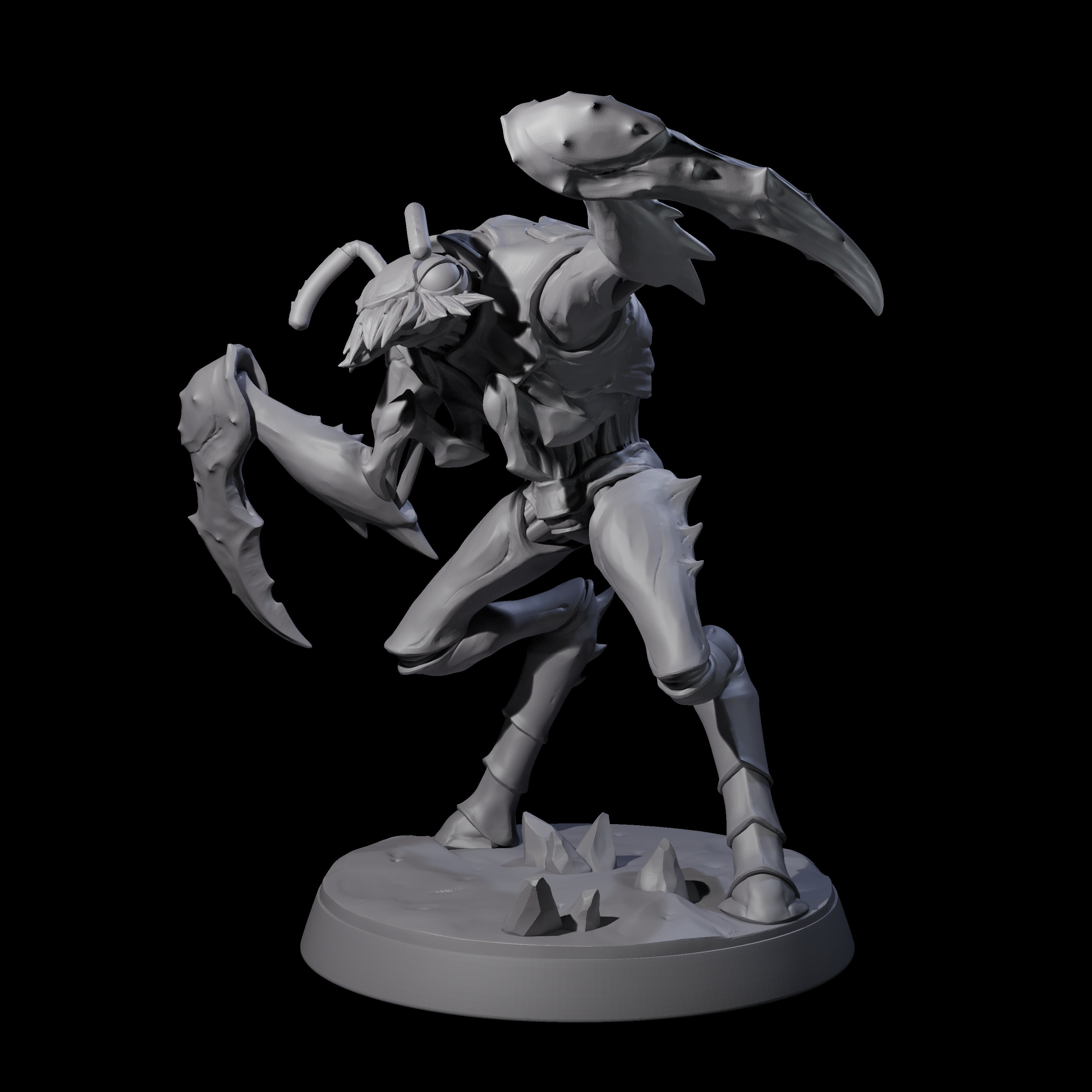 Droning Thri-kreen Thrall E Miniature for Dungeons and Dragons, Pathfinder or other TTRPGs
