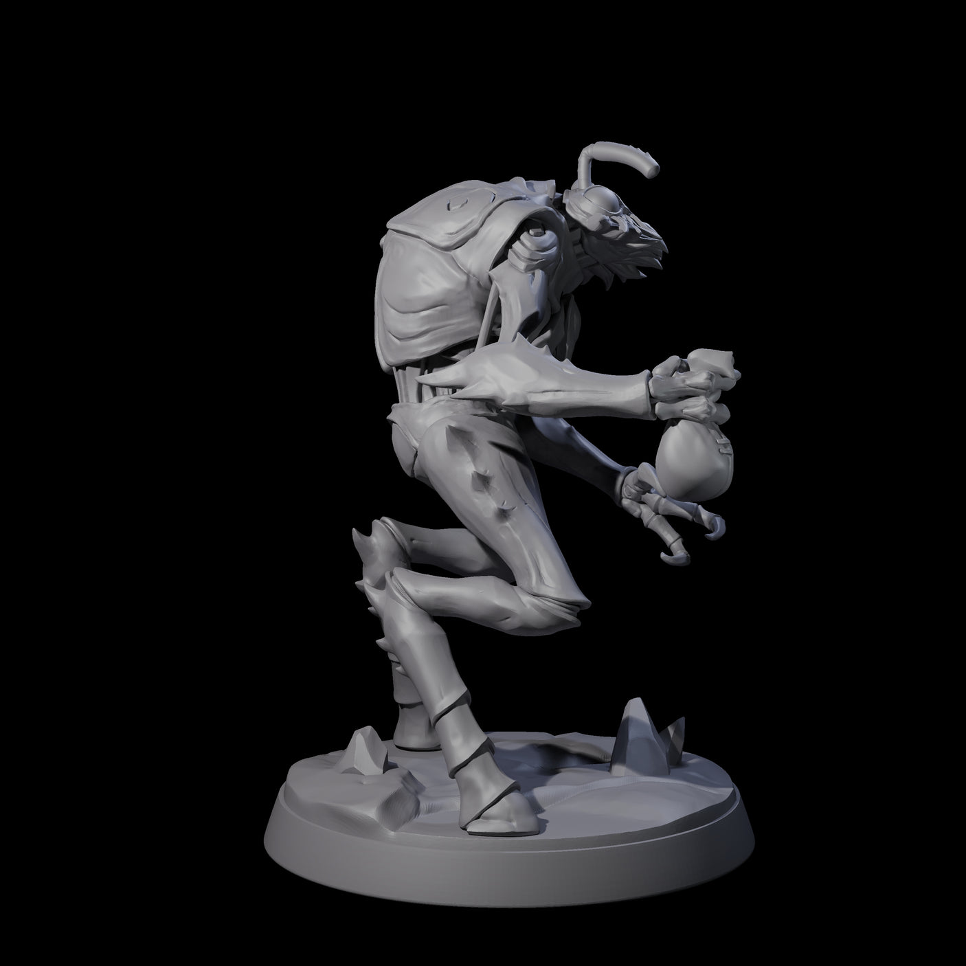Droning Thri-kreen Thrall F Miniature for Dungeons and Dragons, Pathfinder or other TTRPGs