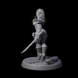 Drow Swordmaster Pin-up Miniature for Dungeons and Dragons, Pathfinder or other TTRPGs