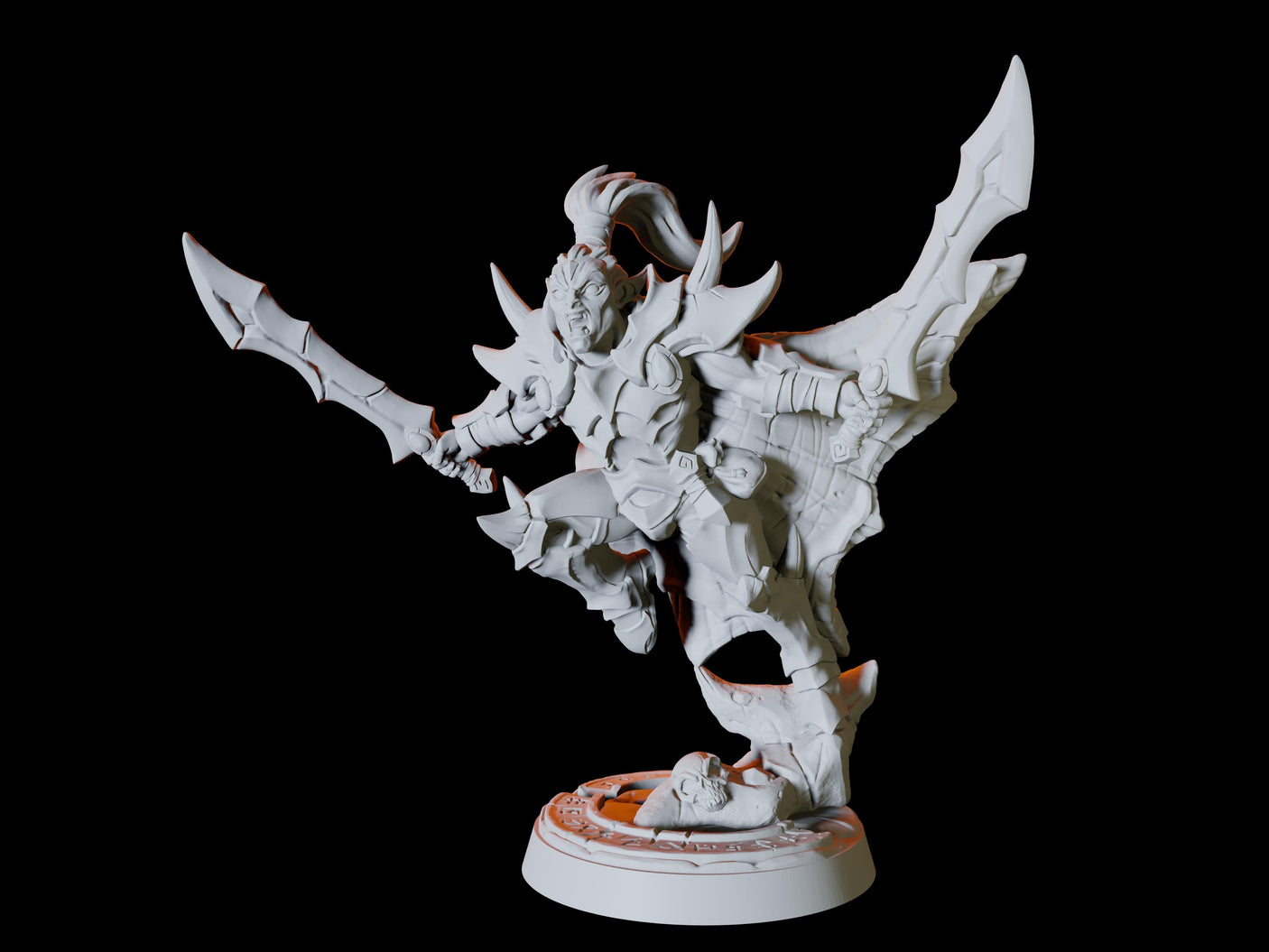 Drow or Dark Elf Fighter Miniature for Dungeons and Dragons, Pathfinder or other TTRPGs