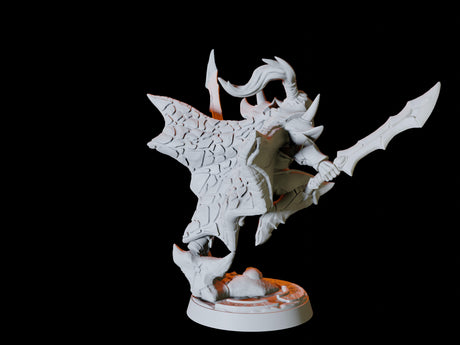 Drow or Dark Elf Fighter Miniature for Dungeons and Dragons, Pathfinder or other TTRPGs