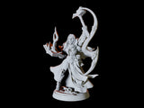 Drow or Dark Elf Wizard Miniature for Dungeons and Dragons, Pathfinder or other TTRPGs