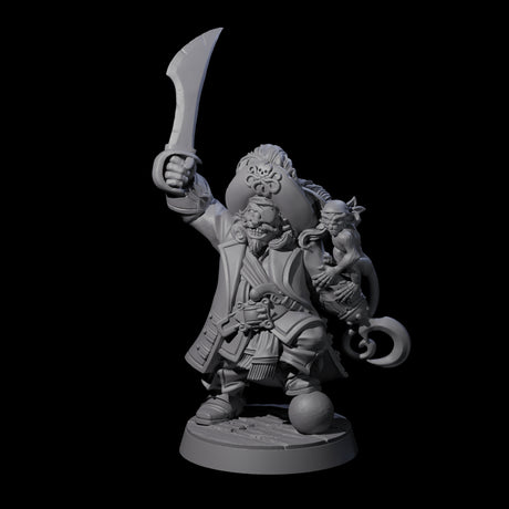 Drunk Pirate Miniature for Dungeons and Dragons, Pathfinder or other TTRPGs