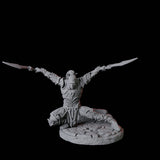 Two Dual Wielding Swordsman A Miniature for Dungeons and Dragons, Pathfinder or other TTRPGs