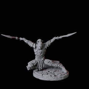 Two Dual Wielding Swordsman A Miniature for Dungeons and Dragons, Pathfinder or other TTRPGs