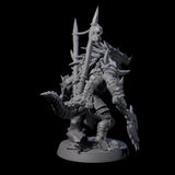 Duel Axe Lizardfolk Warrior Miniature for Dungeons and Dragons, Pathfinder or other TTRPGs