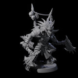 Duel Axe Lizardfolk Warrior Miniature for Dungeons and Dragons, Pathfinder or other TTRPGs