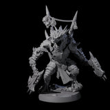 Duel Axe Lizardfolk Warrior Miniature for Dungeons and Dragons, Pathfinder or other TTRPGs