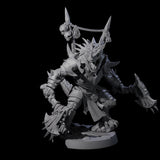 Duel Axe Lizardfolk Warrior Miniature for Dungeons and Dragons, Pathfinder or other TTRPGs