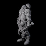 Duel Axe Orc Barbarian Miniature for Dungeons and Dragons, Pathfinder or other TTRPGs