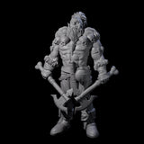 Duel Axe Orc Barbarian Miniature for Dungeons and Dragons, Pathfinder or other TTRPGs