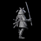 Duel Sword Wielding Samurai Miniature for Dungeons and Dragons, Pathfinder or other TTRPGs