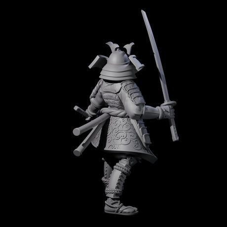 Duel Sword Wielding Samurai Miniature for Dungeons and Dragons, Pathfinder or other TTRPGs