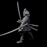 Duel Sword Wielding Samurai Miniature for Dungeons and Dragons, Pathfinder or other TTRPGs