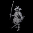 Duel Sword Wielding Samurai Miniature for Dungeons and Dragons, Pathfinder or other TTRPGs