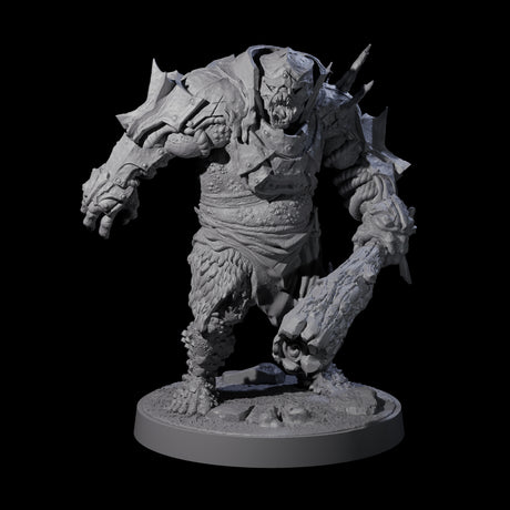 Dumb Spiky Ogre Warrior A Miniature for Dungeons and Dragons, Pathfinder or other TTRPGs
