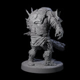Dumb Spiky Ogre Warrior A Miniature for Dungeons and Dragons, Pathfinder or other TTRPGs
