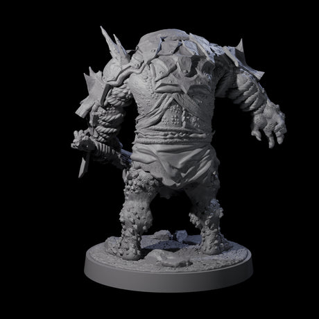Dumb Spiky Ogre Warrior A Miniature for Dungeons and Dragons, Pathfinder or other TTRPGs