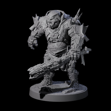 Dumb Spiky Ogre Warrior A Miniature for Dungeons and Dragons, Pathfinder or other TTRPGs
