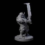 Dumb Spiky Ogre Warrior B Miniature for Dungeons and Dragons, Pathfinder or other TTRPGs