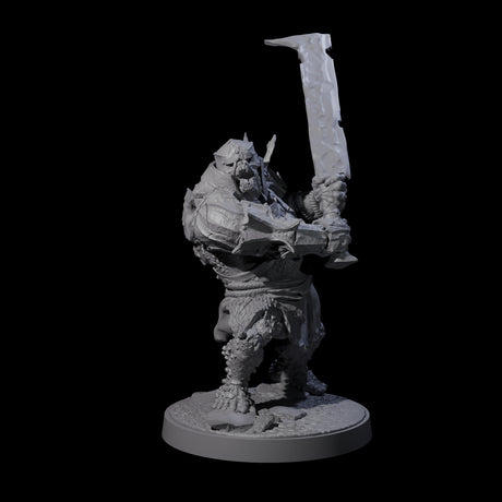 Dumb Spiky Ogre Warrior B Miniature for Dungeons and Dragons, Pathfinder or other TTRPGs