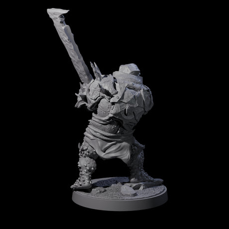 Dumb Spiky Ogre Warrior B Miniature for Dungeons and Dragons, Pathfinder or other TTRPGs