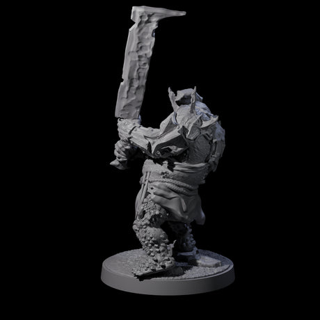 Dumb Spiky Ogre Warrior B Miniature for Dungeons and Dragons, Pathfinder or other TTRPGs