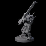 Dumb Spiky Ogre Warrior B Miniature for Dungeons and Dragons, Pathfinder or other TTRPGs