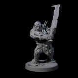 Dumb Spiky Ogre Warrior B Miniature for Dungeons and Dragons, Pathfinder or other TTRPGs