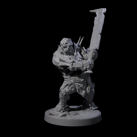 Dumb Spiky Ogre Warrior B Miniature for Dungeons and Dragons, Pathfinder or other TTRPGs