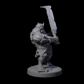 Dumb Spiky Ogre Warrior B Miniature for Dungeons and Dragons, Pathfinder or other TTRPGs