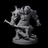 Dumb Spiky Ogre Warrior C Miniature for Dungeons and Dragons, Pathfinder or other TTRPGs