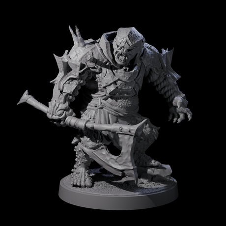 Dumb Spiky Ogre Warrior C Miniature for Dungeons and Dragons, Pathfinder or other TTRPGs