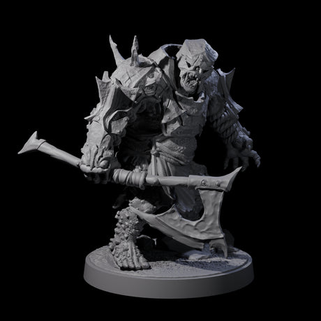 Dumb Spiky Ogre Warrior C Miniature for Dungeons and Dragons, Pathfinder or other TTRPGs
