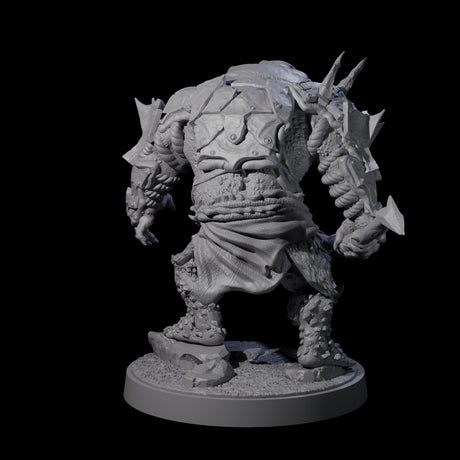 Dumb Spiky Ogre Warrior C Miniature for Dungeons and Dragons, Pathfinder or other TTRPGs