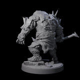 Dumb Spiky Ogre Warrior C Miniature for Dungeons and Dragons, Pathfinder or other TTRPGs