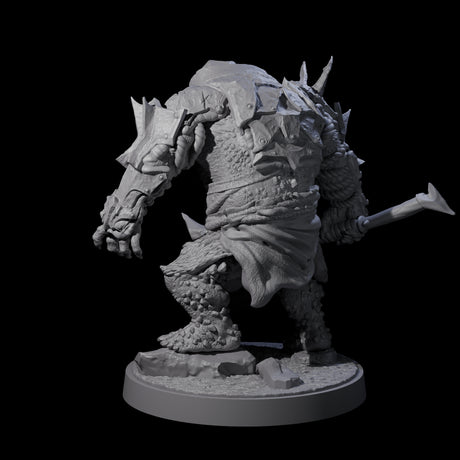 Dumb Spiky Ogre Warrior C Miniature for Dungeons and Dragons, Pathfinder or other TTRPGs
