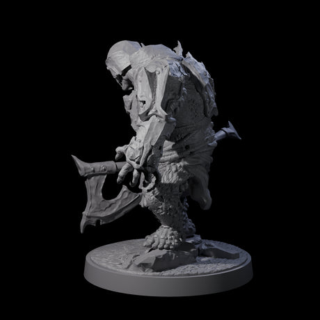 Dumb Spiky Ogre Warrior C Miniature for Dungeons and Dragons, Pathfinder or other TTRPGs