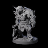 Dumb Spiky Ogre Warrior C Miniature for Dungeons and Dragons, Pathfinder or other TTRPGs