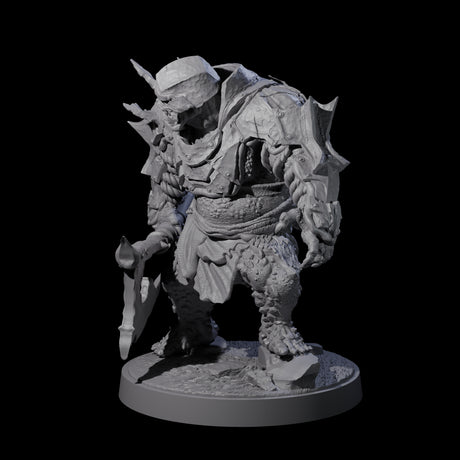 Dumb Spiky Ogre Warrior C Miniature for Dungeons and Dragons, Pathfinder or other TTRPGs