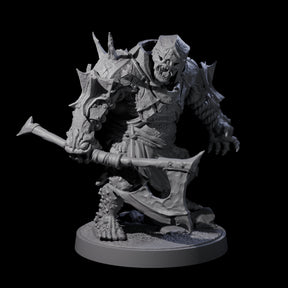 Dumb Spiky Ogre Warrior C Miniature for Dungeons and Dragons, Pathfinder or other TTRPGs
