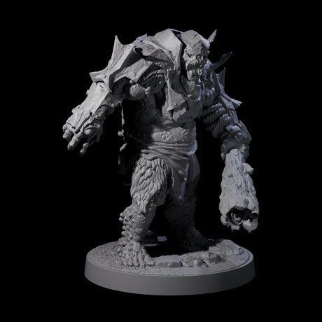 Dumb Spiky Ogre Warriors Miniature for Dungeons and Dragons, Pathfinder or other TTRPGs